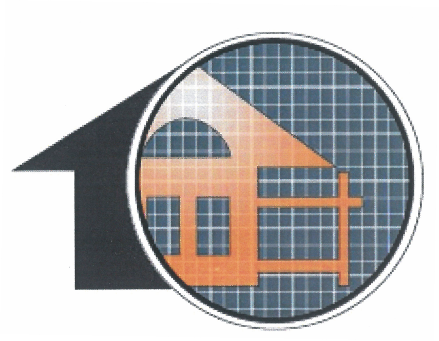 logo showing a house and blueprint sketches